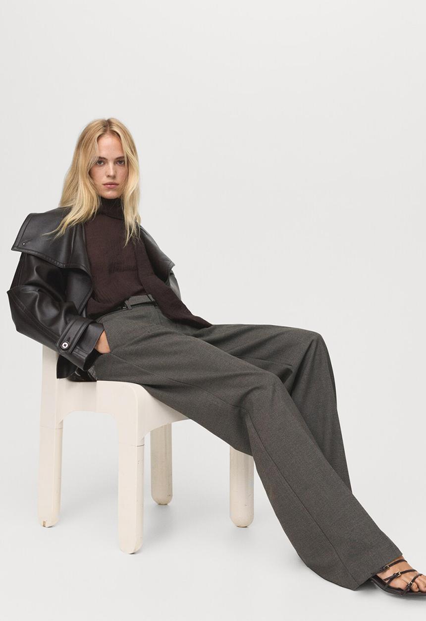 MANGO - Trousers carlota - brown