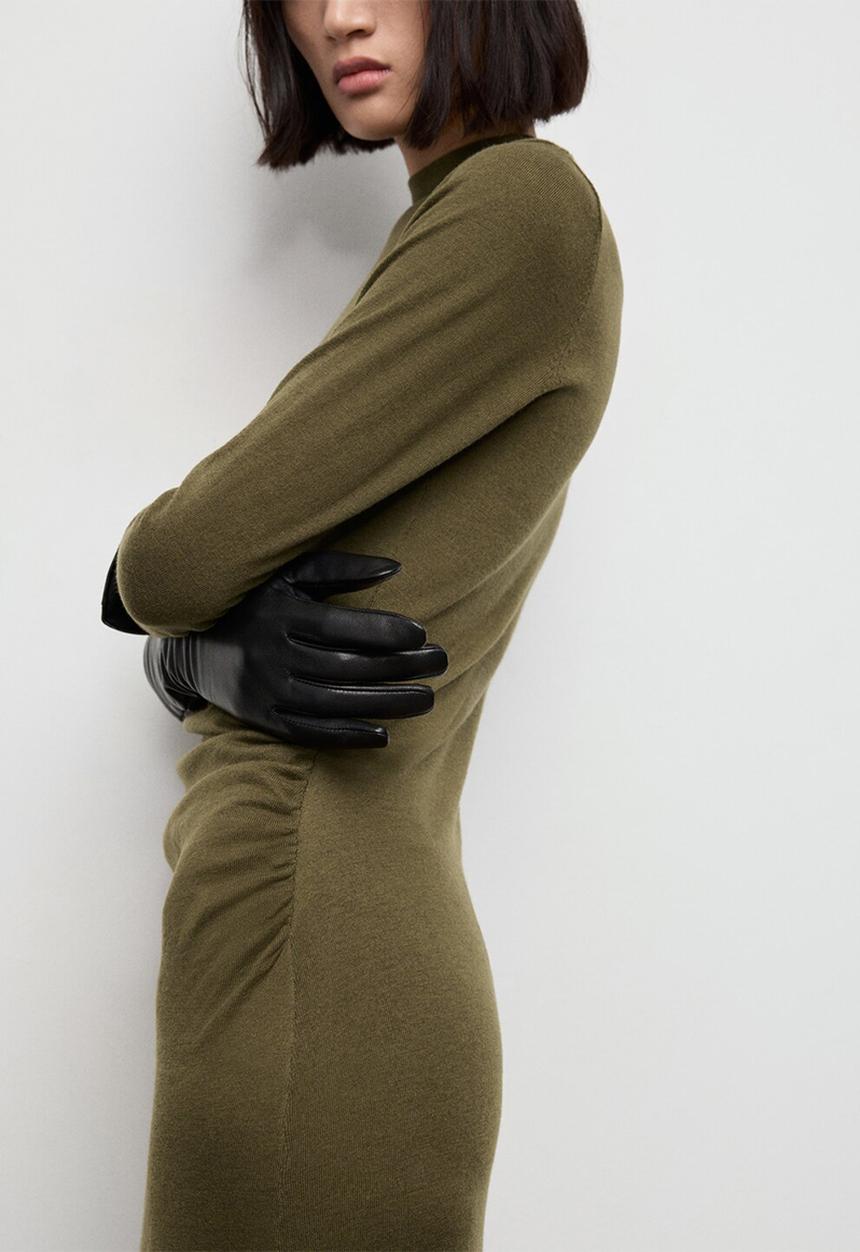 MANGO - Dress brat - beige/khaki