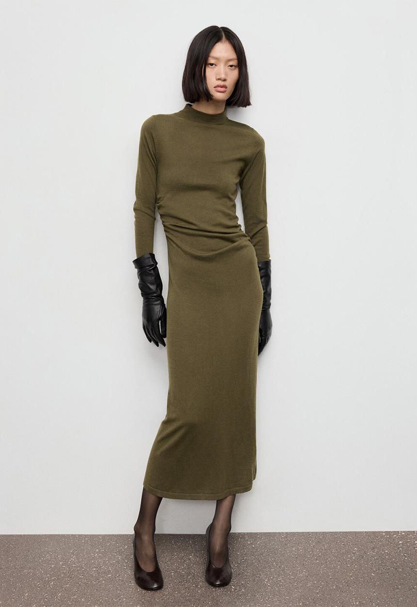 MANGO - Dress brat - beige/khaki