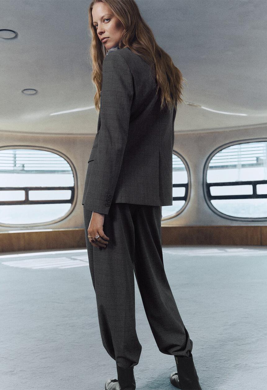 MANGO - Trousers teriyaki - gray