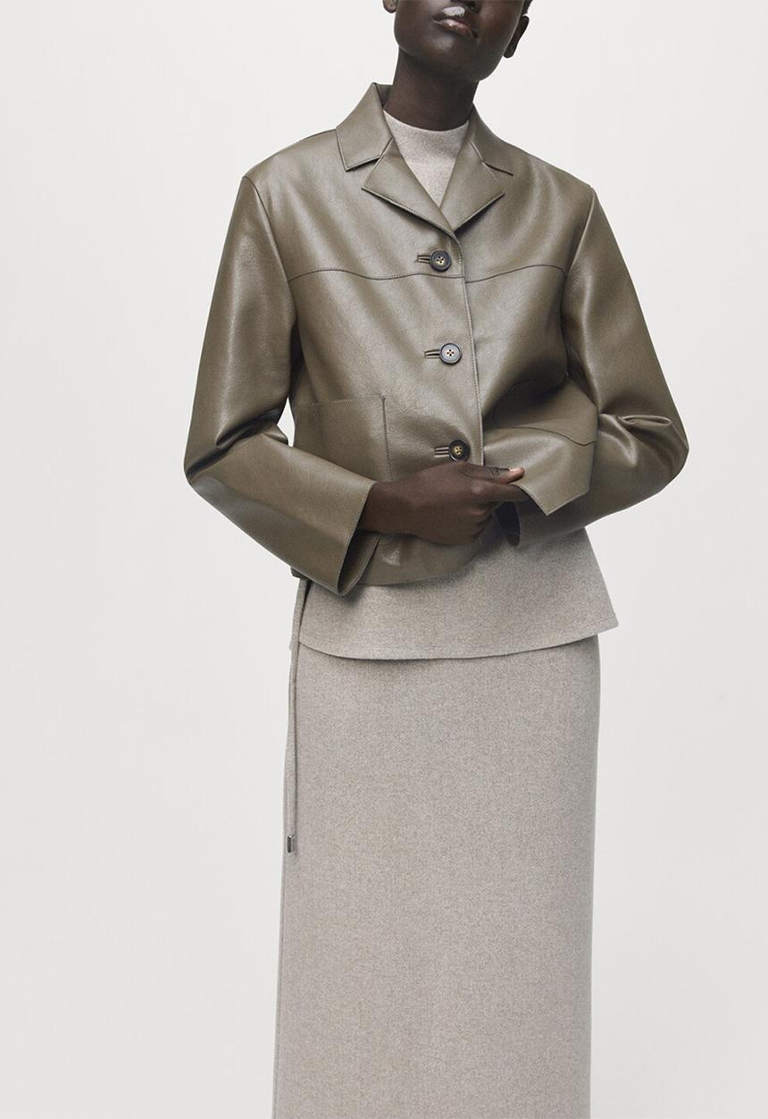 MANGO - Skirt ancona - medium brown