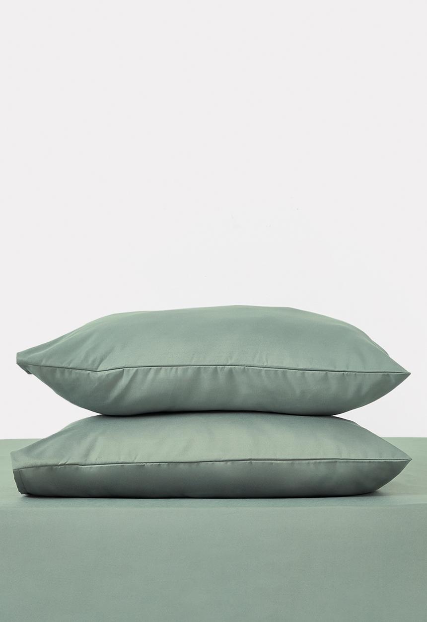 Sixth Floor - Recycled Microfibre Standard Pillowcase Set - Pistachio