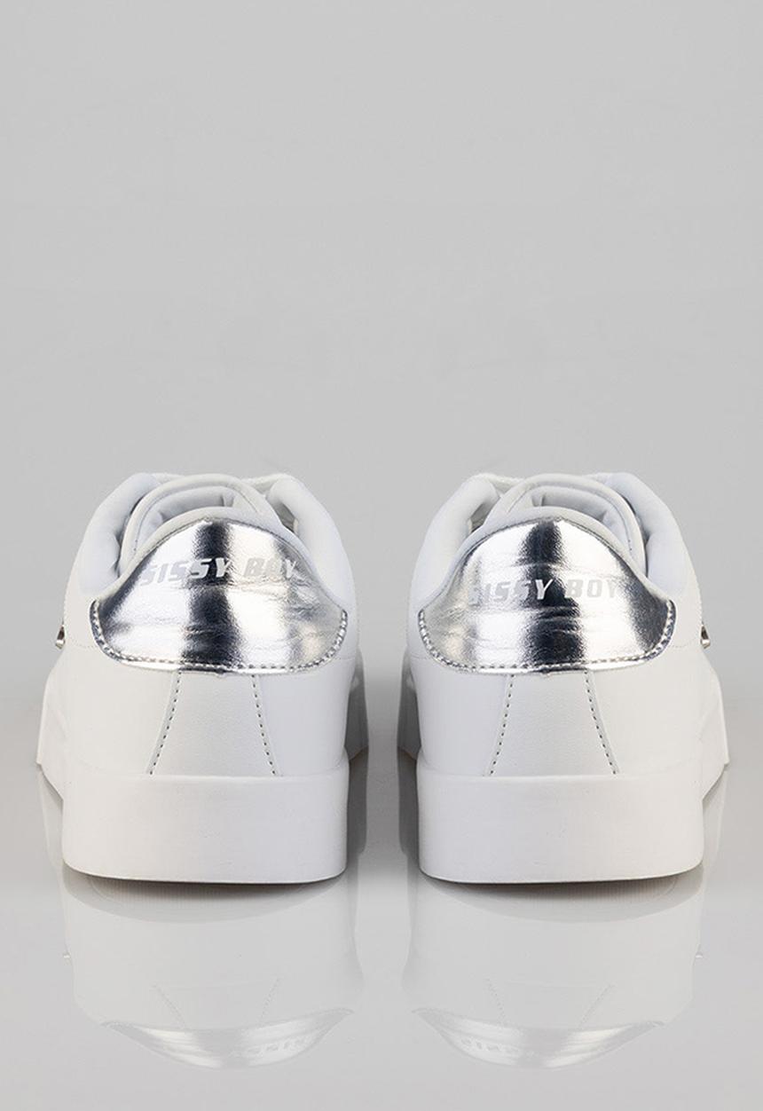 SISSY BOY - Branded sneaker - white & silver