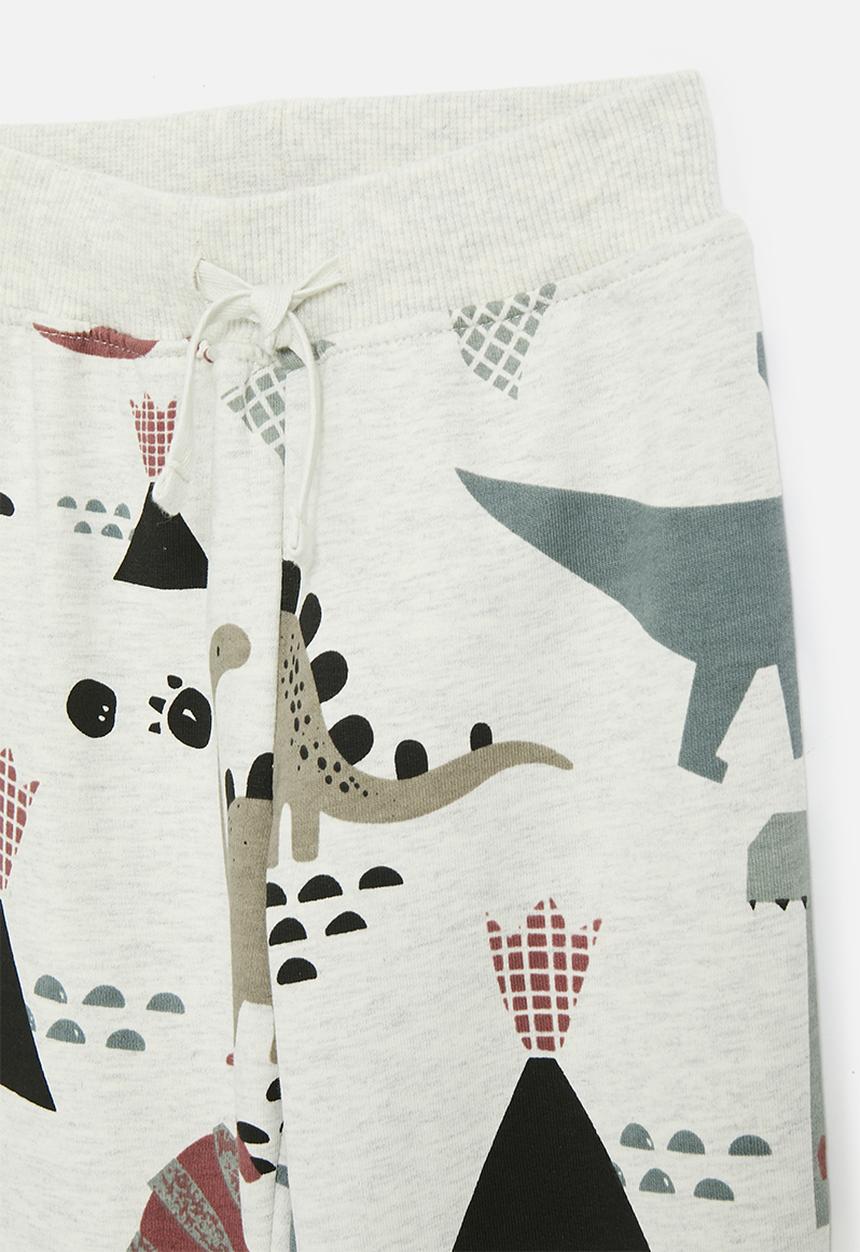 Pop Candy - Printed joggers - ivory/dino