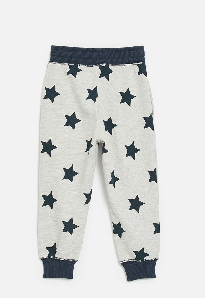 Pop Candy - Printed jogger - light grey/navy/stars