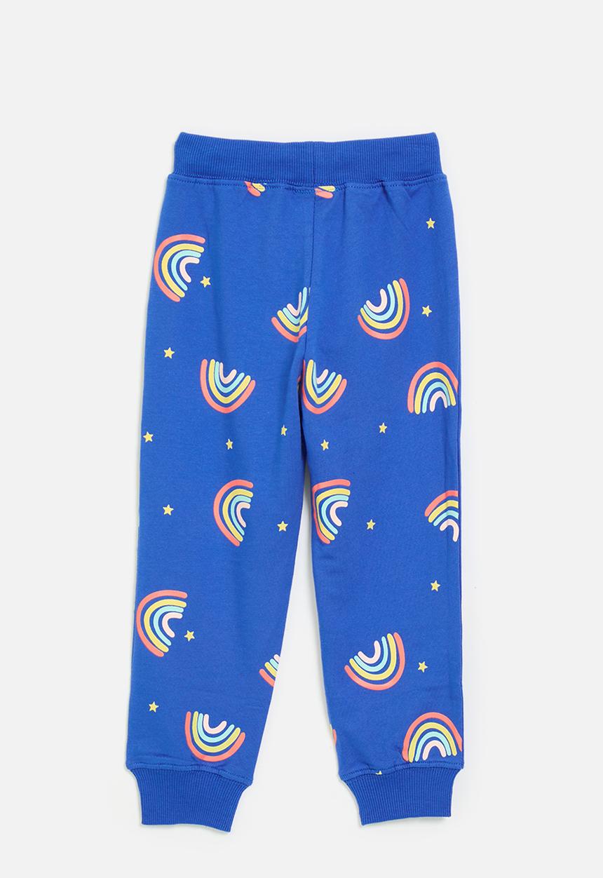 Pop Candy - Printed joggers - royal blue/rainbows