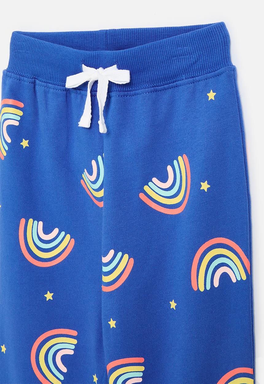Pop Candy - Printed joggers - royal blue/rainbows