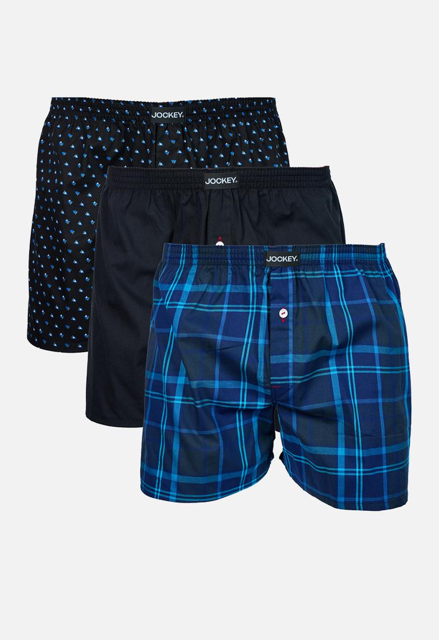 Jockey - 3 pack woven boxer shorts - print multi