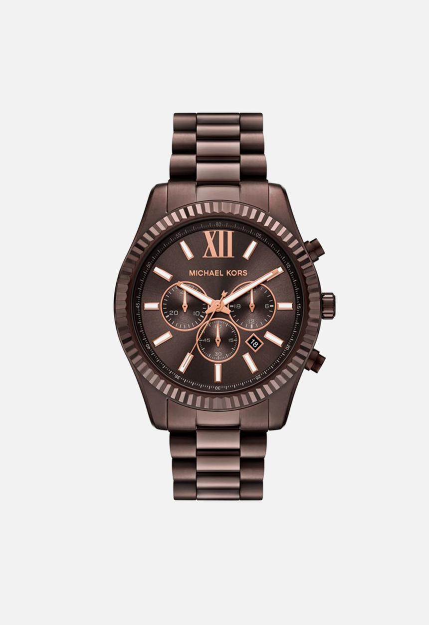 Michael Kors - Lexington Chronograph Stainless Steel Watch - Brown