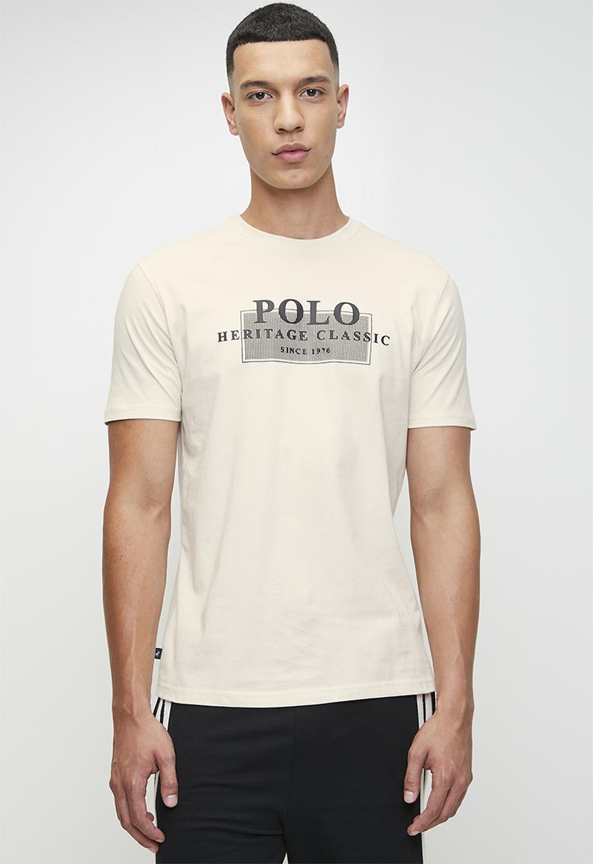POLO - ELLIOT Printed Graphic Ss T-Shirt- Off White