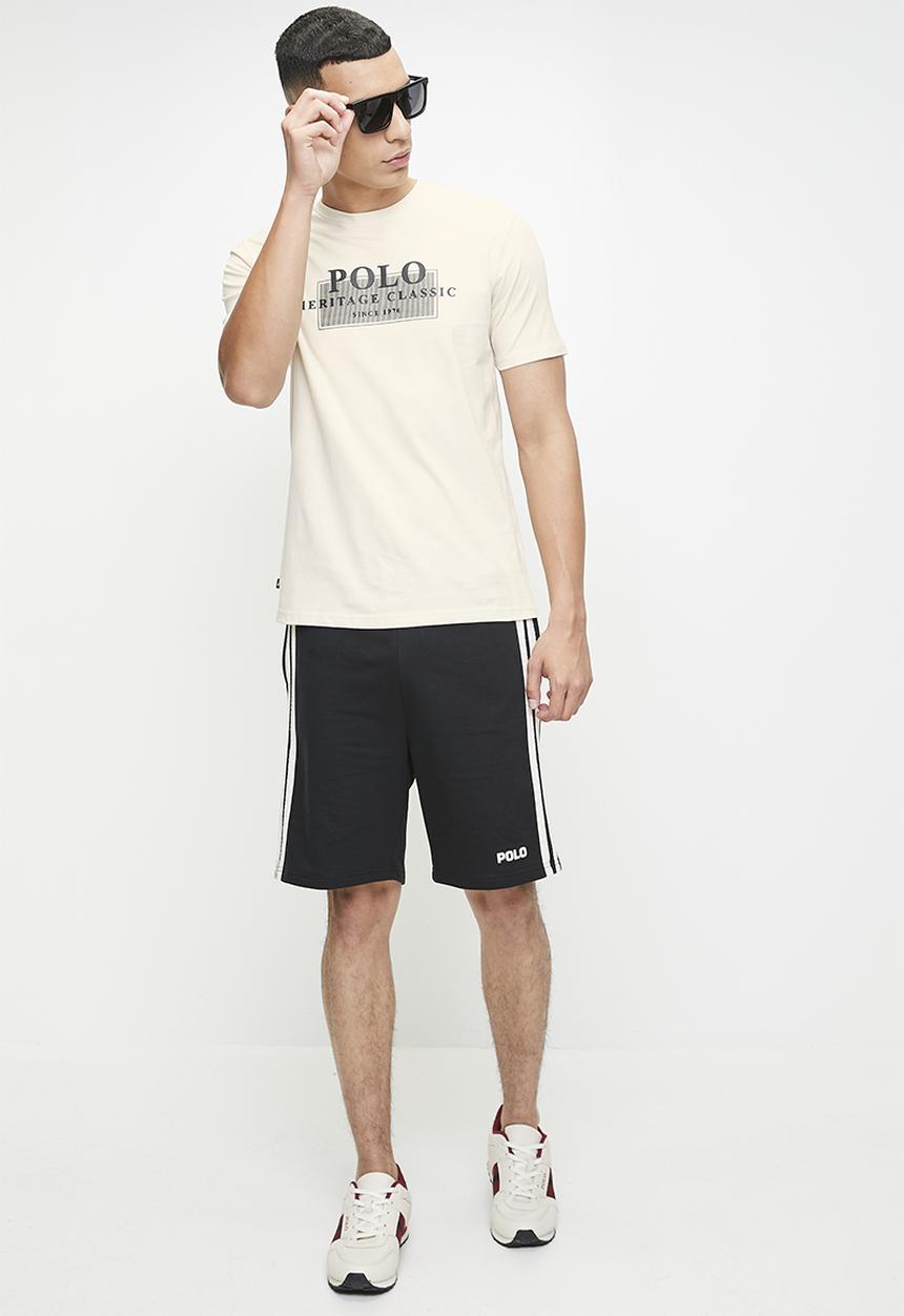 POLO - ELLIOT Printed Graphic Ss T-Shirt- Off White