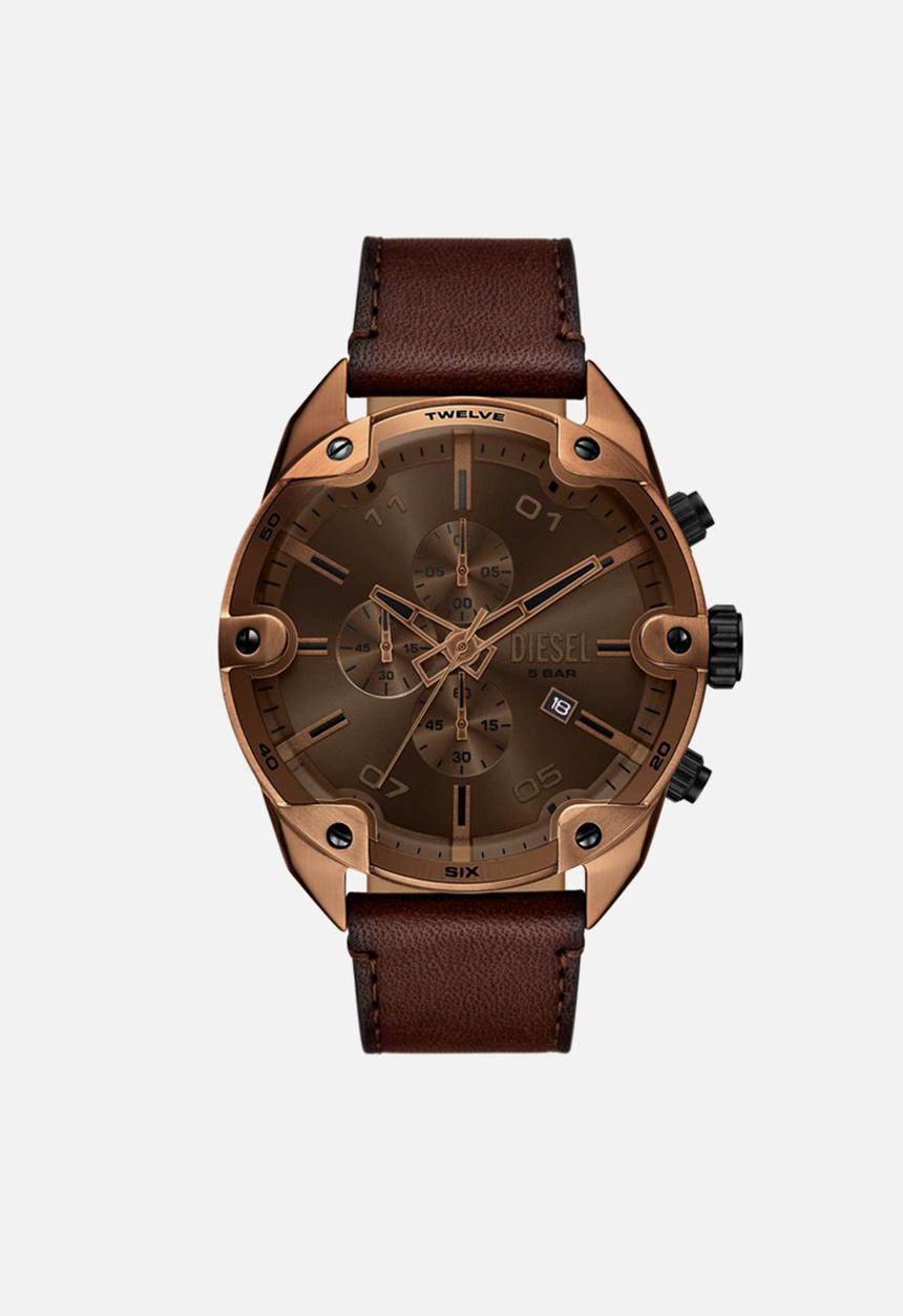 Diesel  - Spiked Chronograph Watch - Brown