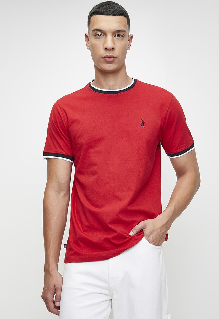 POLO - LANDON  LOGO SS T-SHIRT - RED