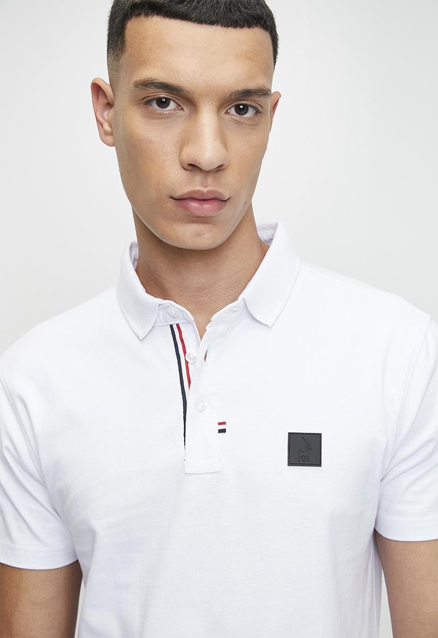 POLO - JENSON  ACTIVE BADGE SS GOLFER - WHITE