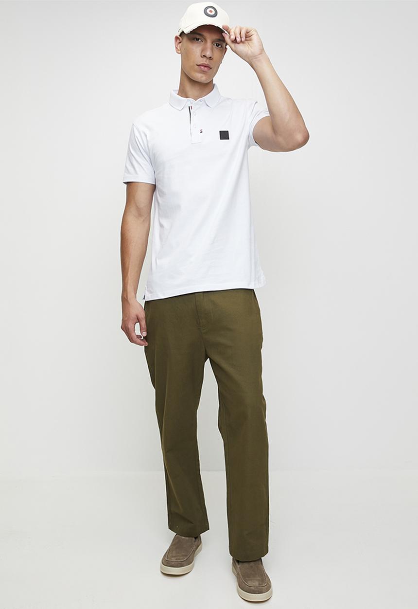 POLO - JENSON  ACTIVE BADGE SS GOLFER - WHITE