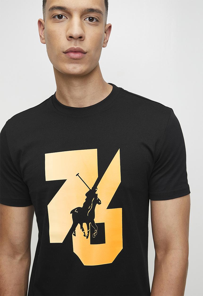 POLO - RAKIM  SPORT SS GRADIENT TEE  - BLACK