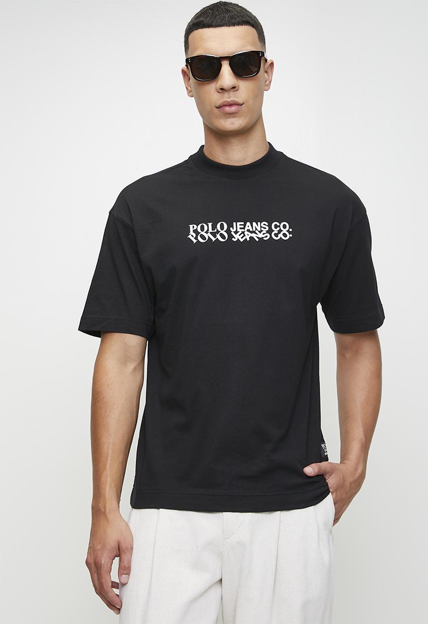 POLO - CLIFFORD PJC Ss Tilted Logo Tee - Black