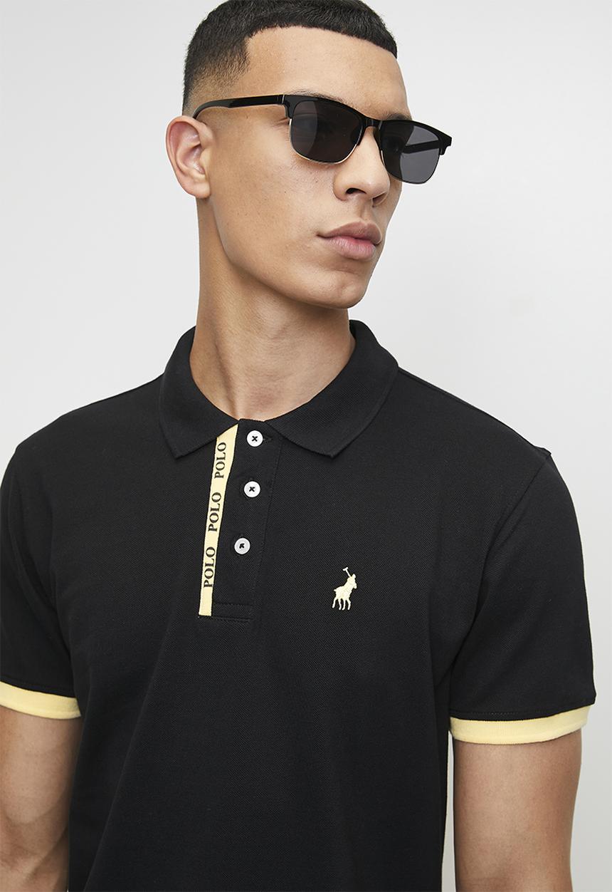 POLO - ELVIN HD Logo Ss Golfer - Black