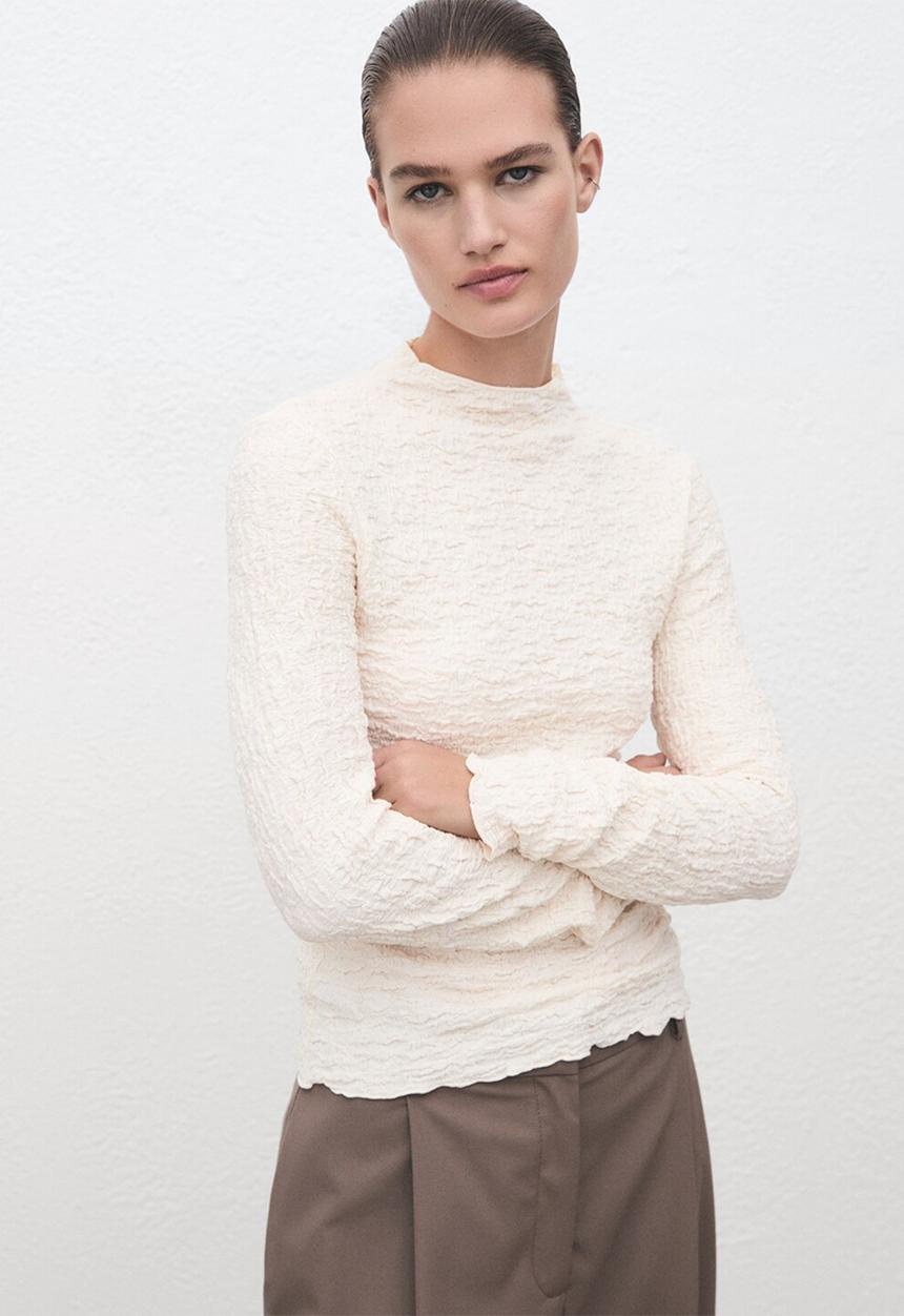 MANGO - Top sonia - light beige