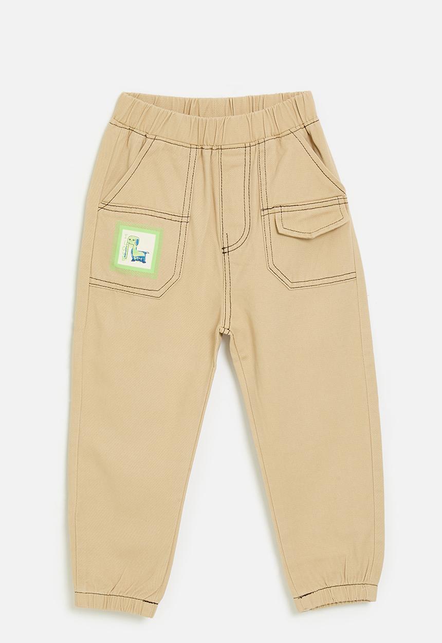 Pop Candy - Elasticated waist pants - wheat brown