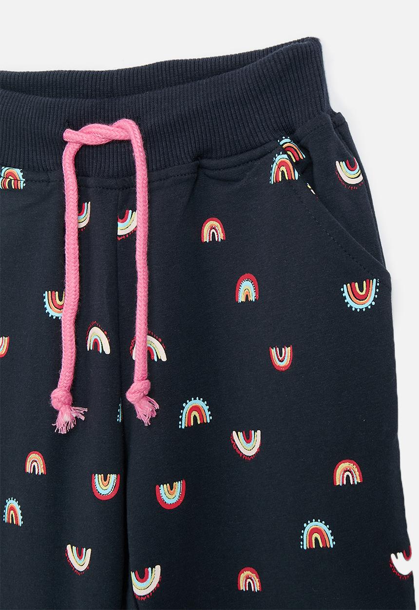 Pop Candy - Printed joggers - dark navy/rainbow multi