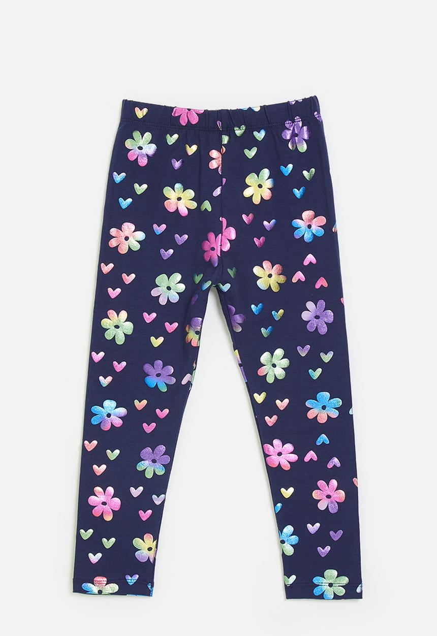 Pop Candy - Printed leggings - navy/flowers