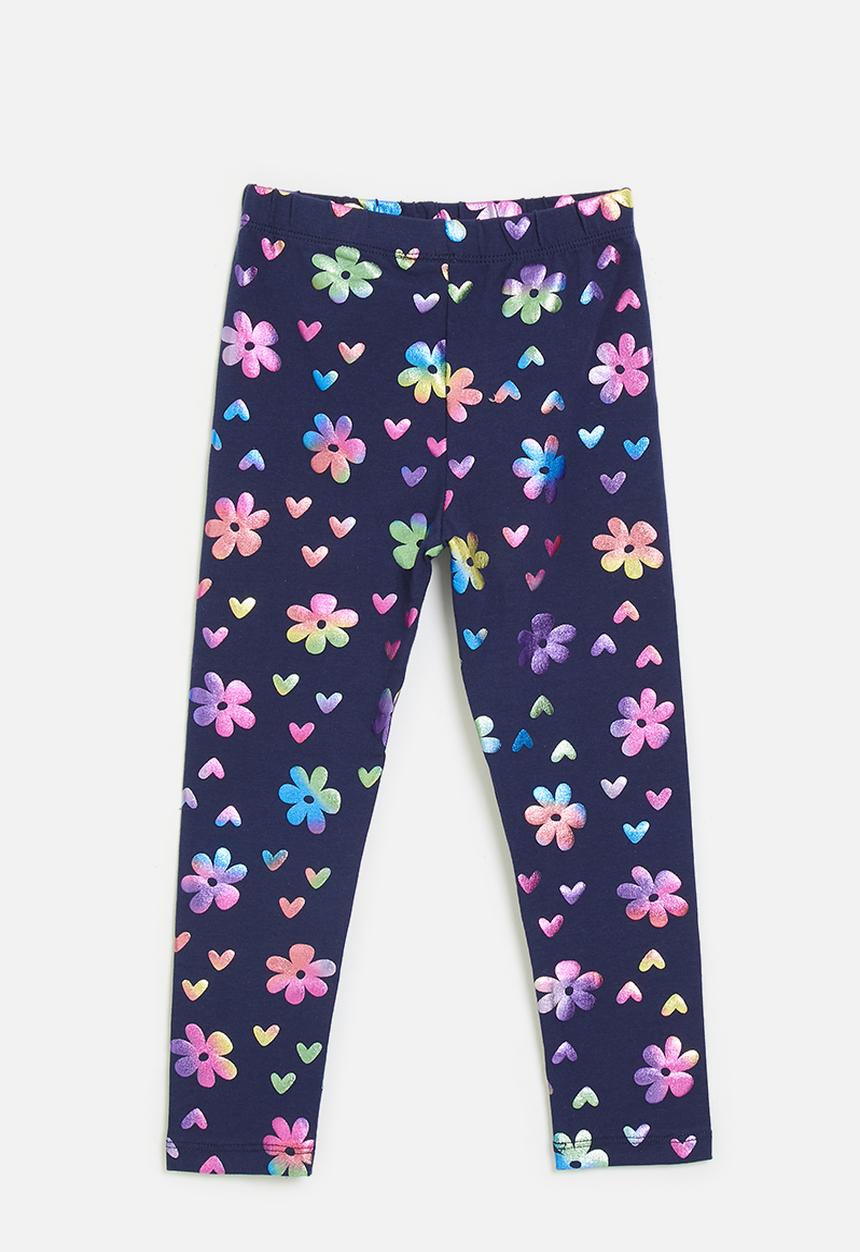 Pop Candy - Printed leggings - navy/flowers