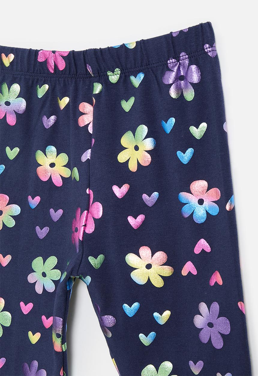 Pop Candy - Printed leggings - navy/flowers