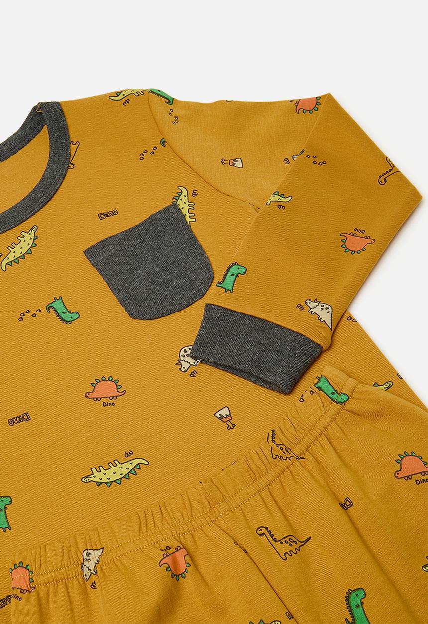 Pop Candy - Printed pj set - dijon/navy