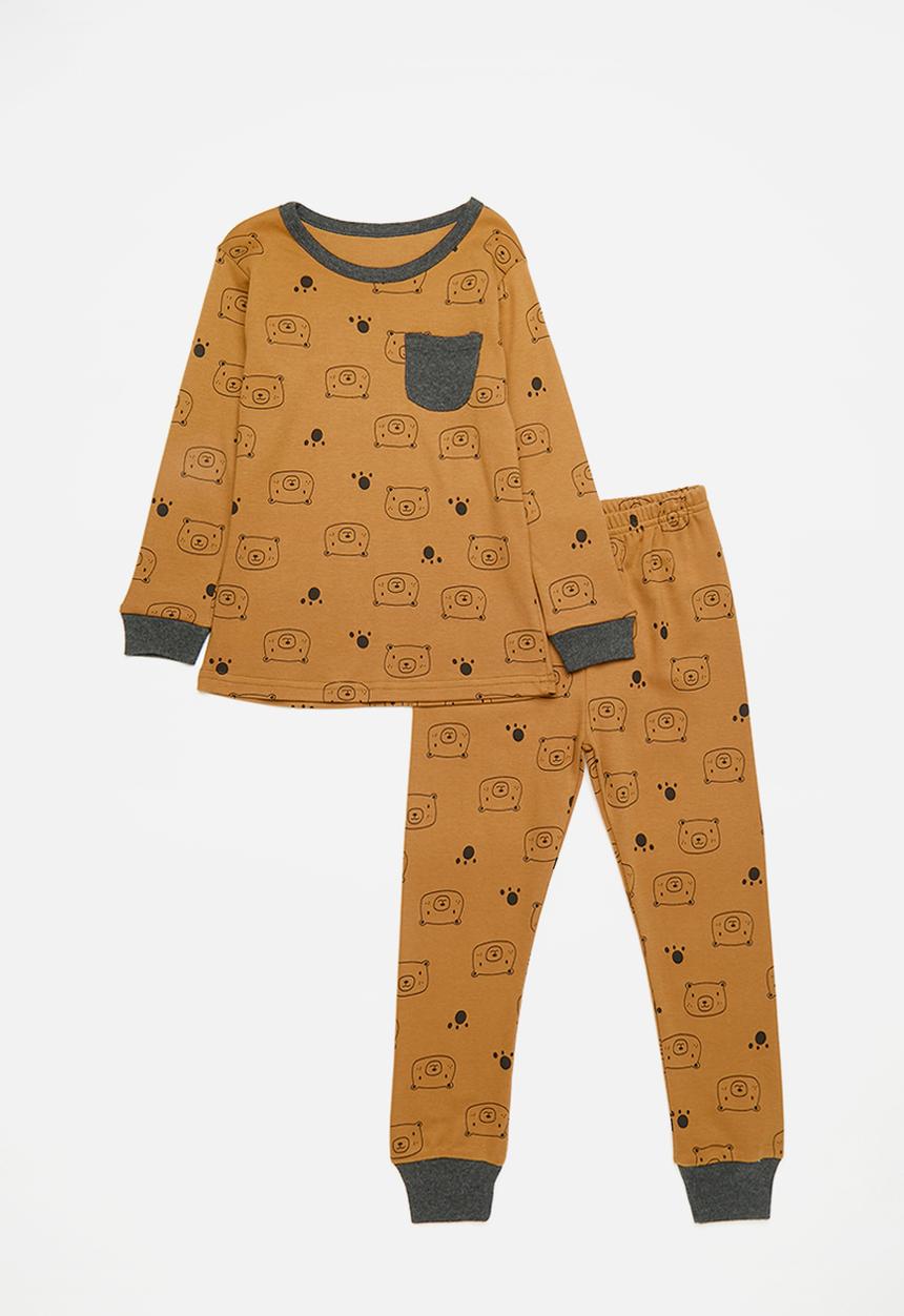 Pop Candy - Printed pj set - dark gold/navy