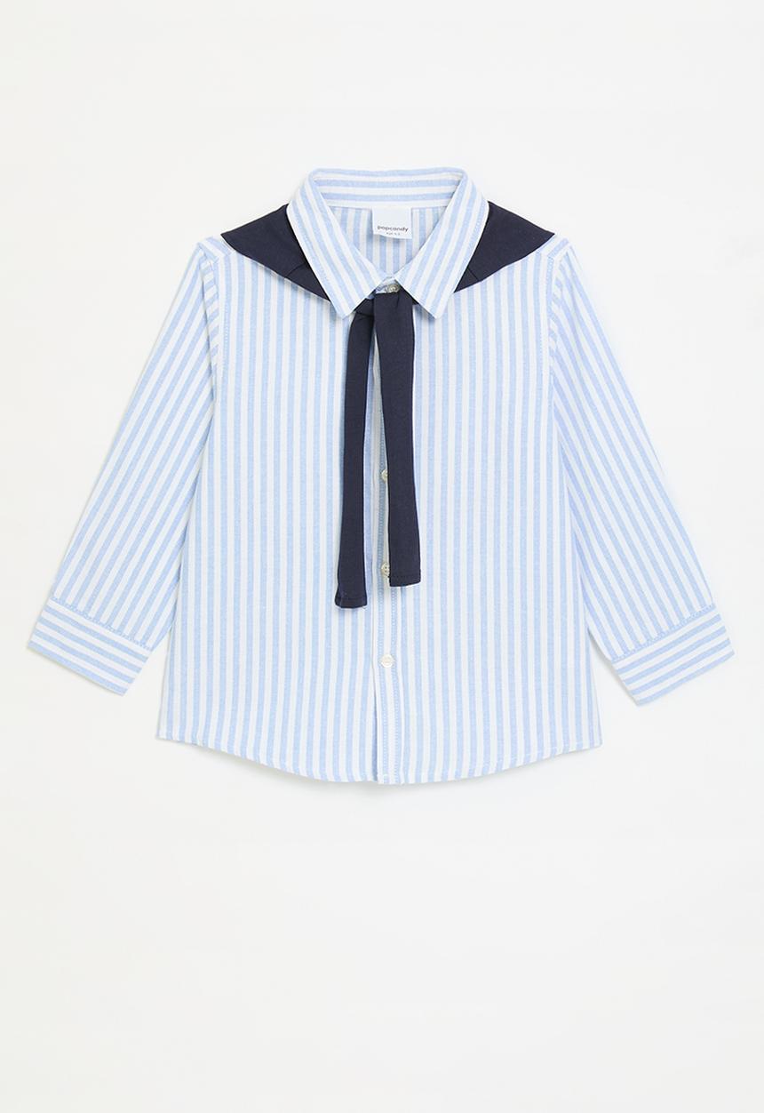 Pop Candy - Striped shirt - light blue/white