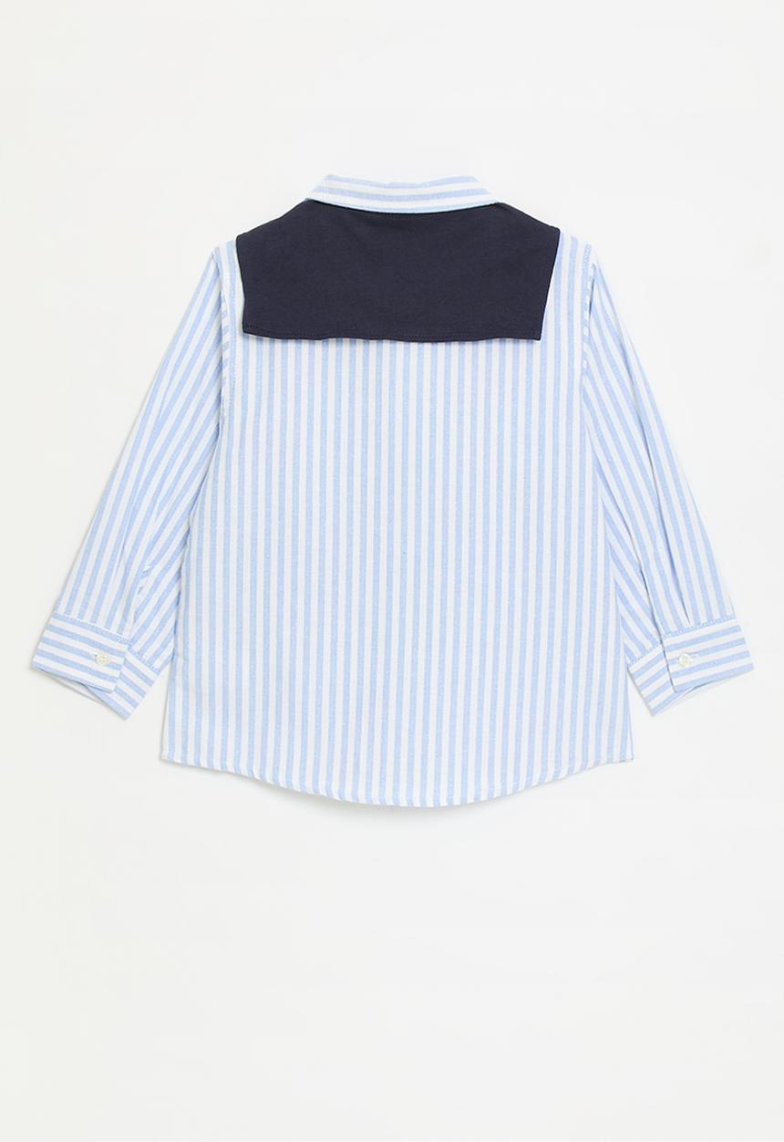 Pop Candy - Striped shirt - light blue/white