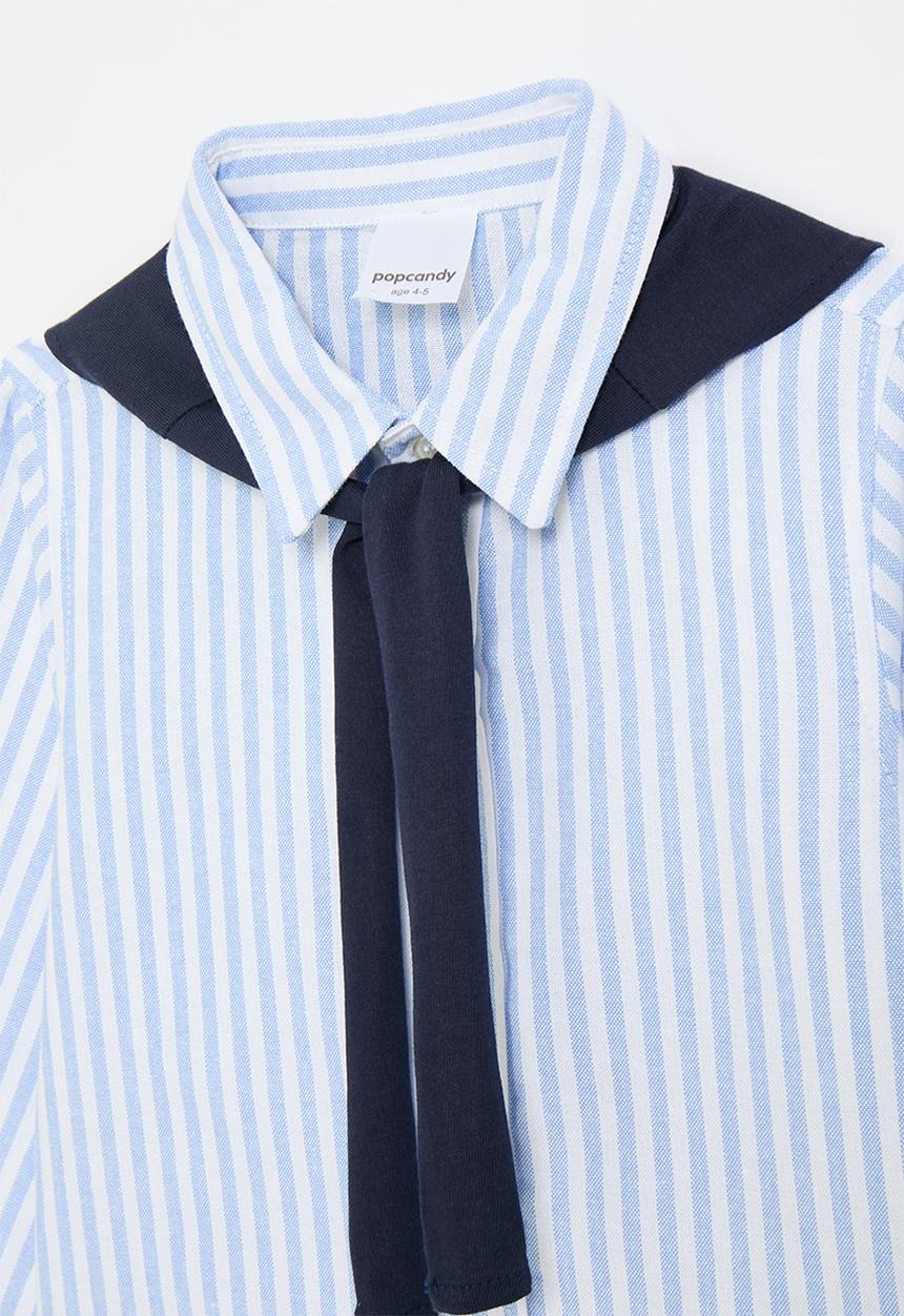 Pop Candy - Striped shirt - light blue/white
