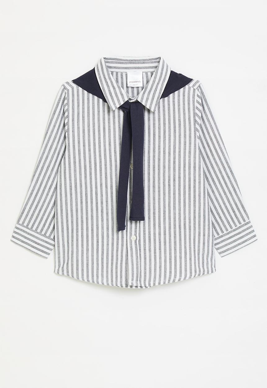 Pop Candy - Striped shirt - light grey/white