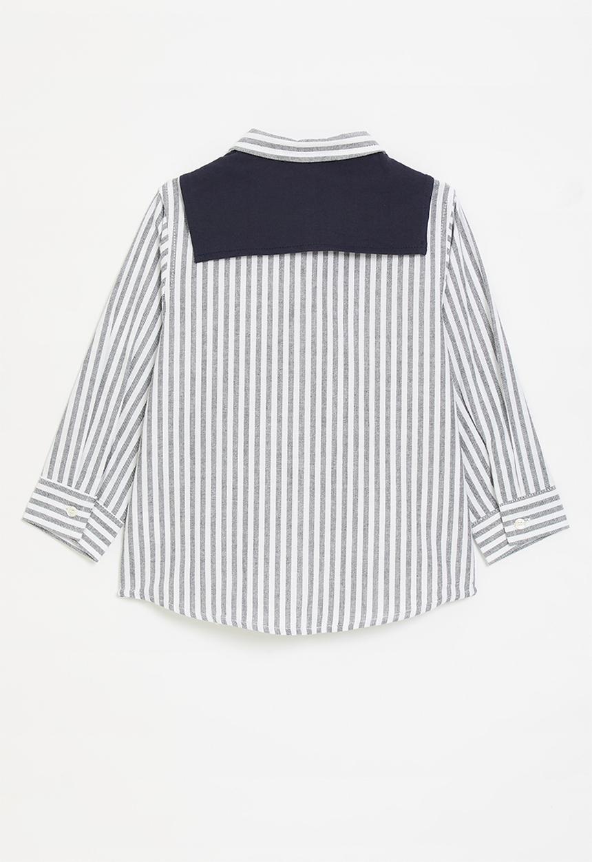 Pop Candy - Striped shirt - light grey/white