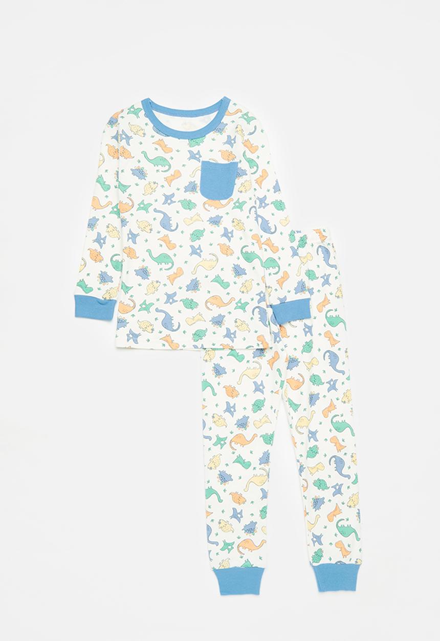 Pop Candy - Printed pj set - white/blue