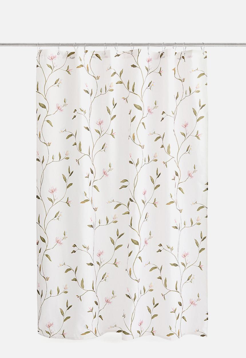 H&M - Floral shower curtain - white/floral 