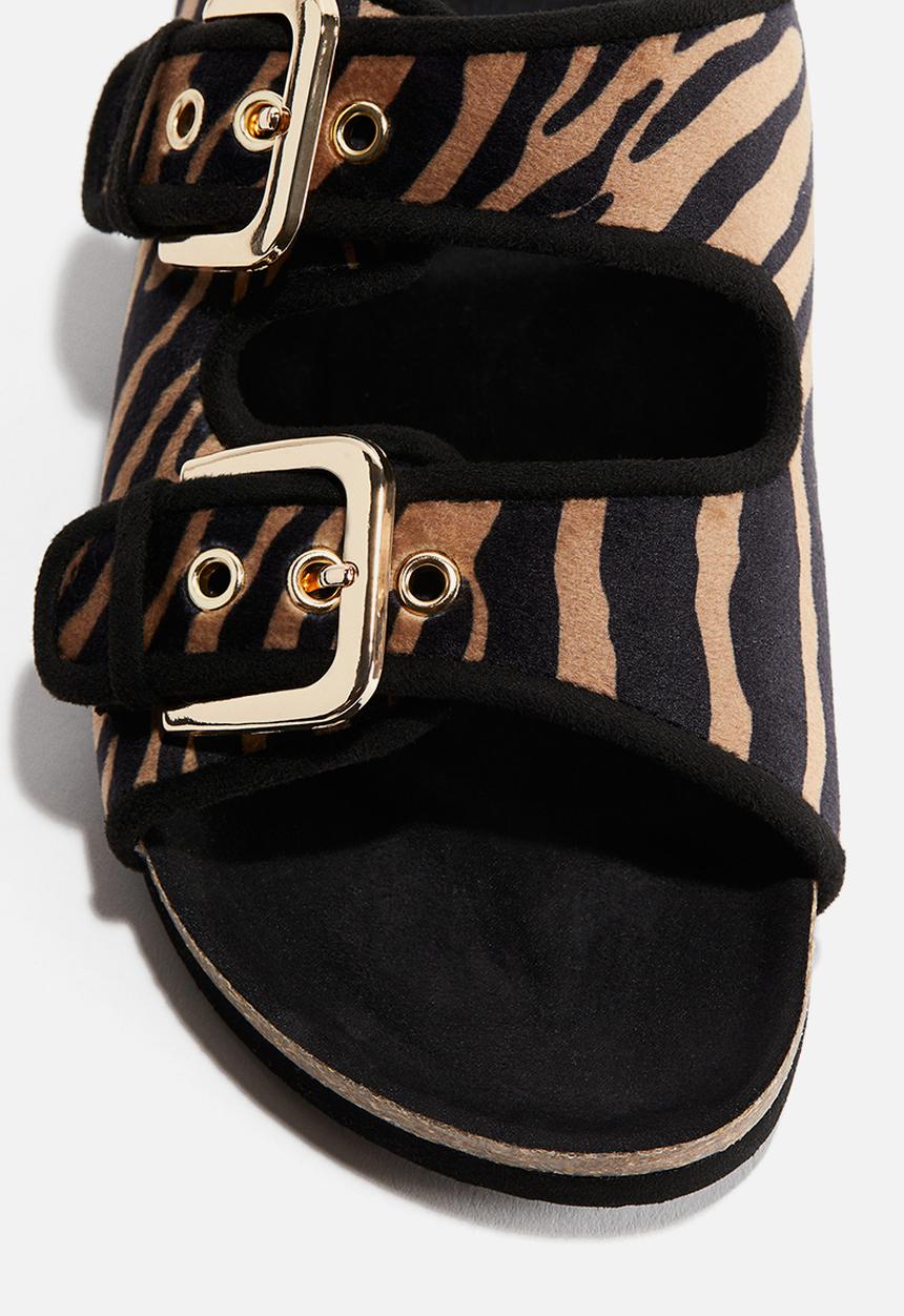 H&M - Sandals - beige & zebra print