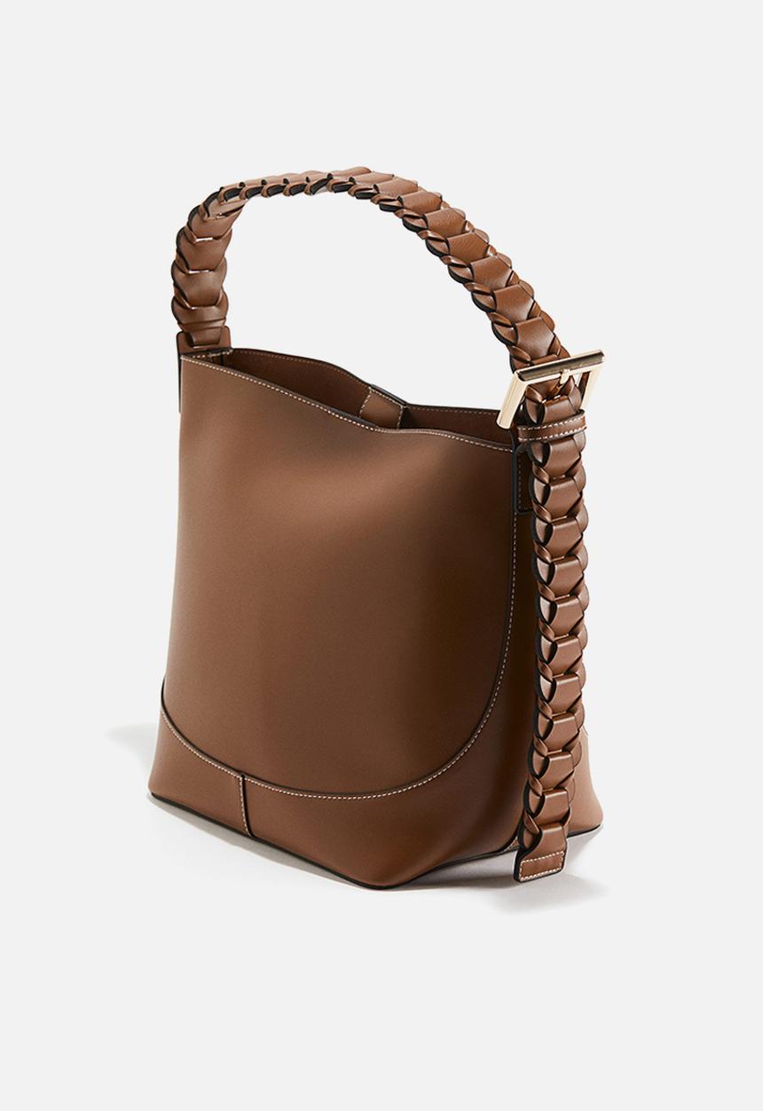H&M - Braided-strap shoulder bag - brown