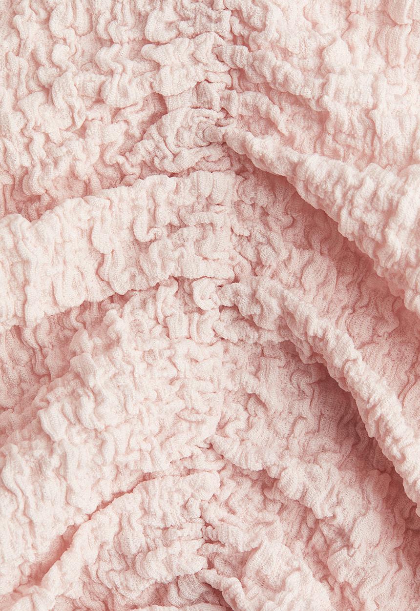 H&M - Textured draped top - light pink