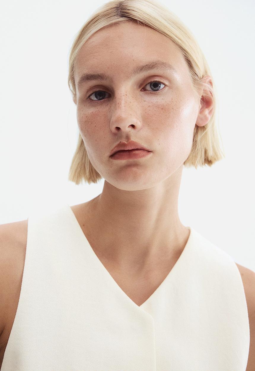 H&M - Belted dress - white