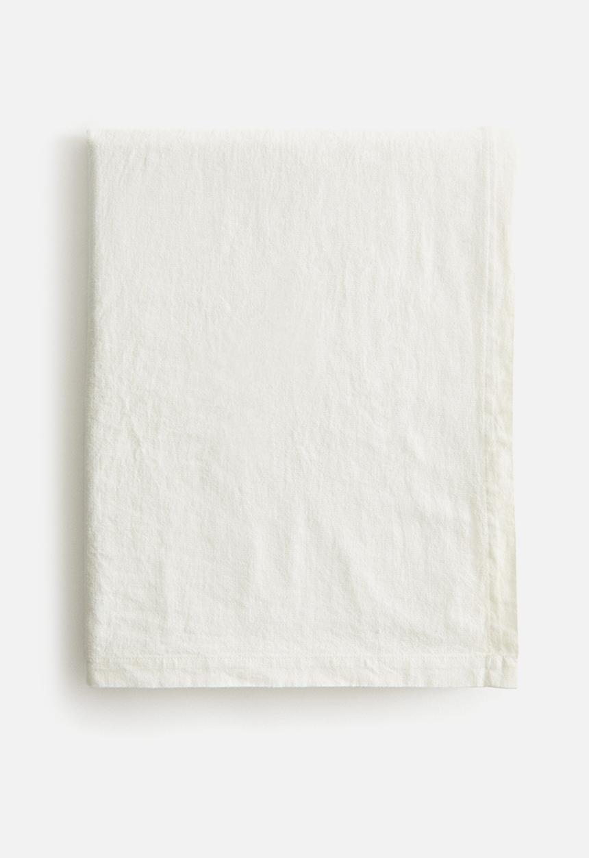 H&M - Linen-blend tablecloth - white