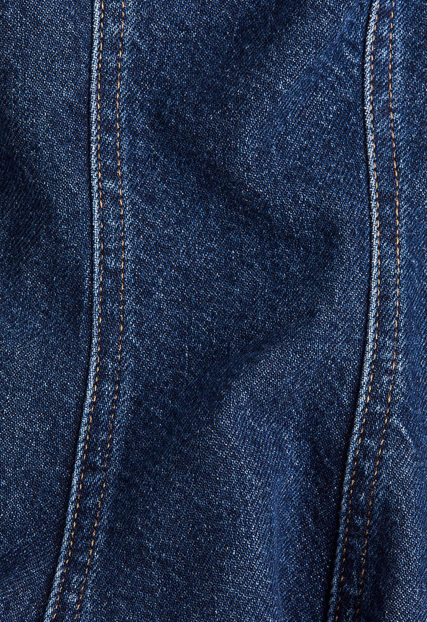 H&M - Denim peplum top - dark denim blue