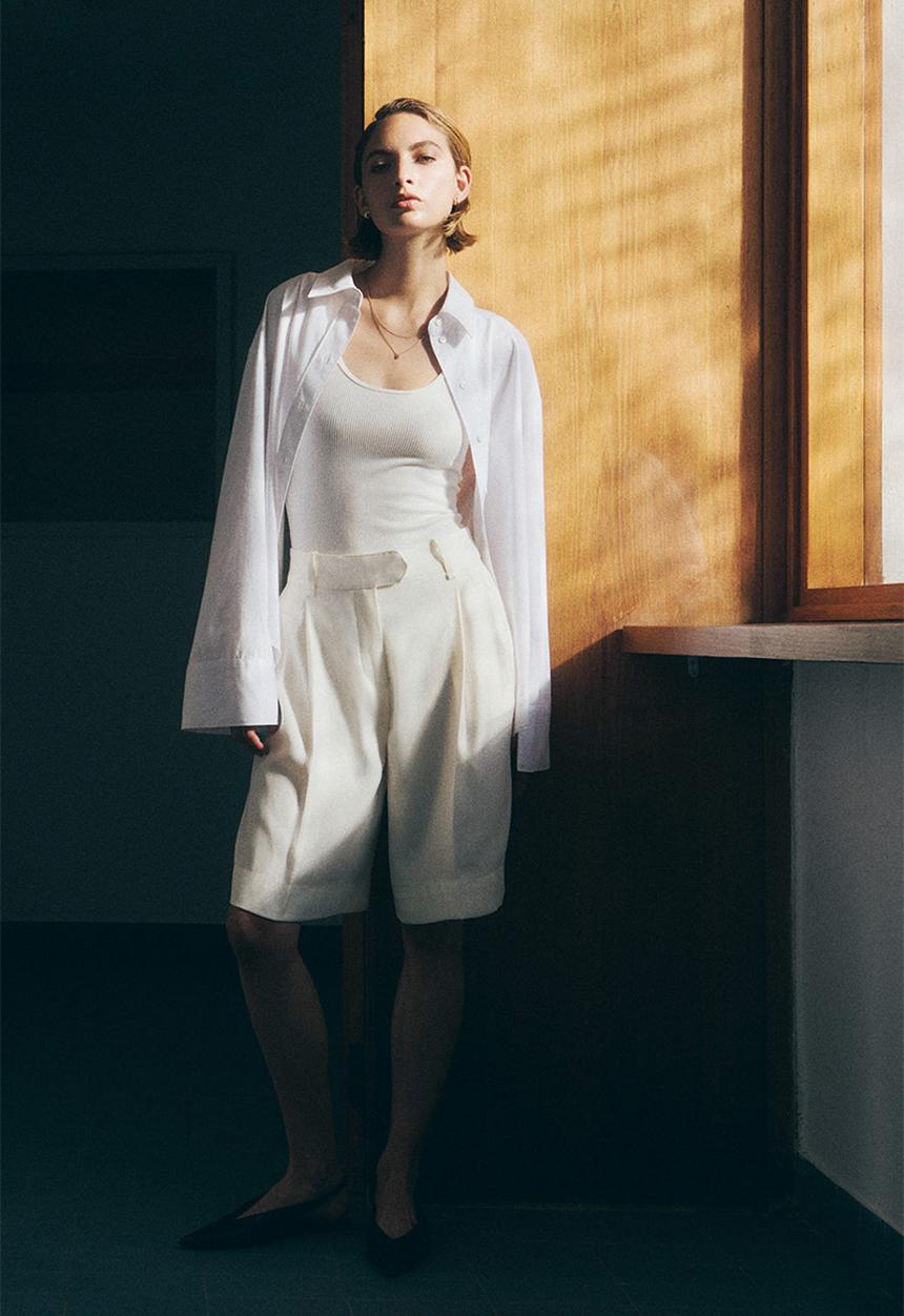 H&M - Tailored bermuda shorts - white