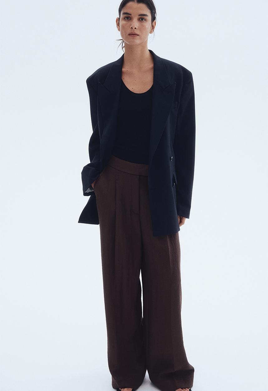 H&M - Wide trousers - dark brown