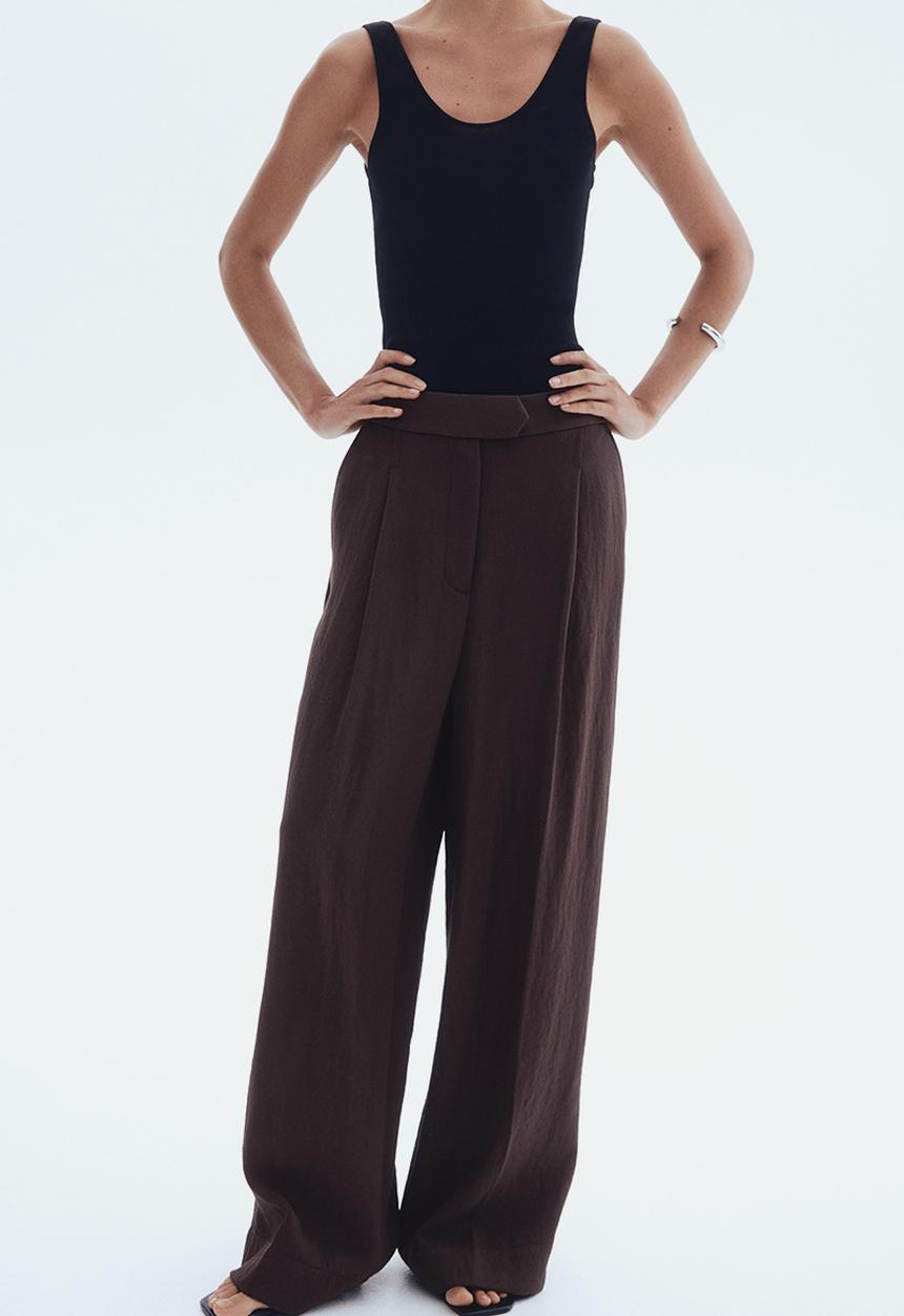H&M - Wide trousers - dark brown