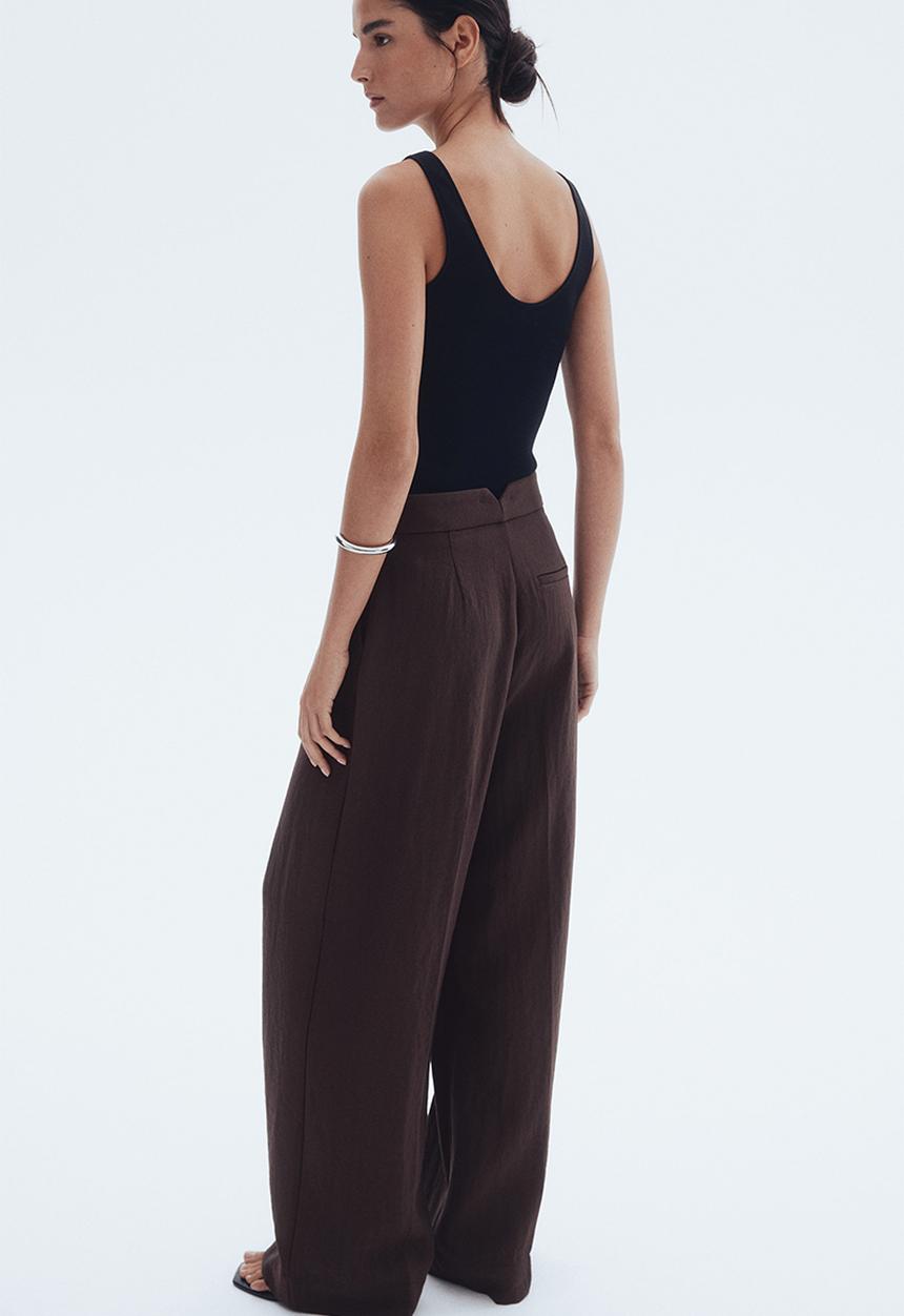 H&M - Wide trousers - dark brown