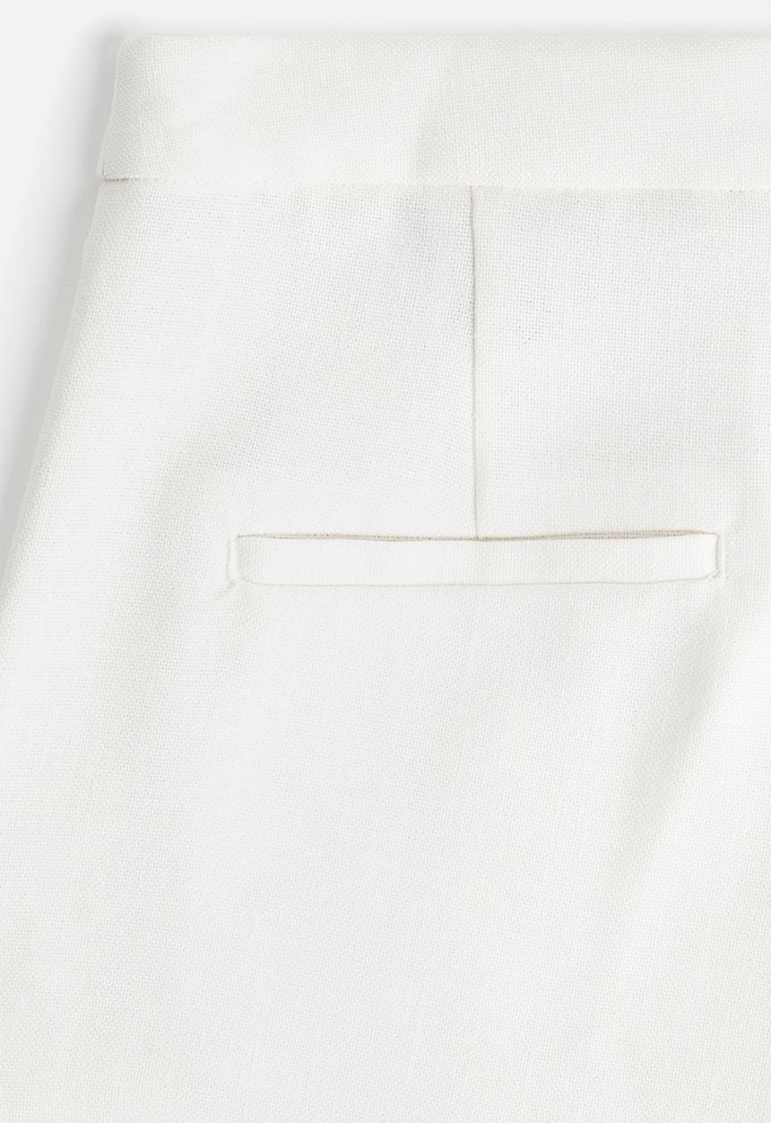 H&M - Wide tailored trousers -  white
