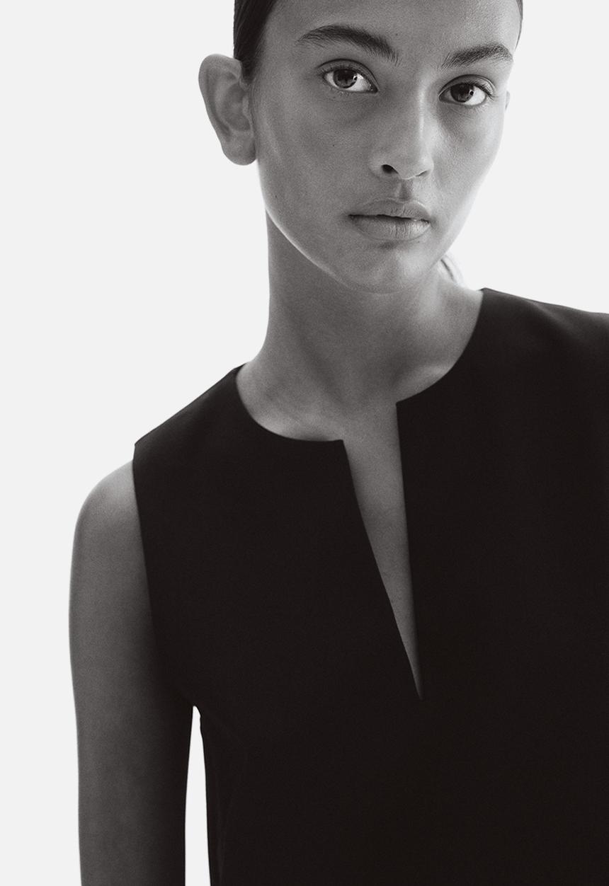 H&M - Twill shift dress - black