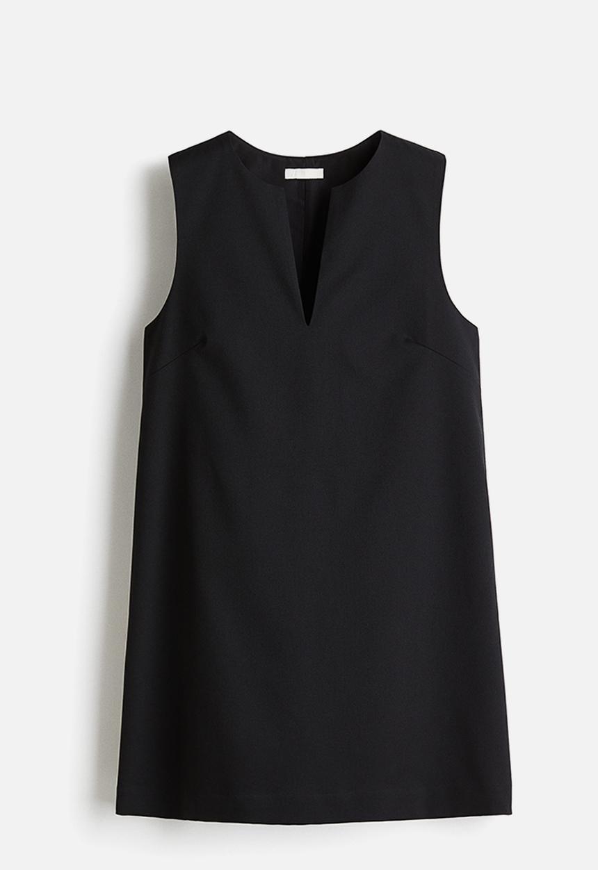 H&M - Twill shift dress - black